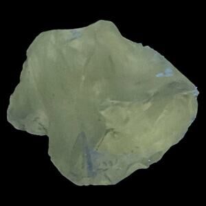 Clear White Swirl‎ Art Glass Cullet Glowing Manganese Slag Glass #5GL64